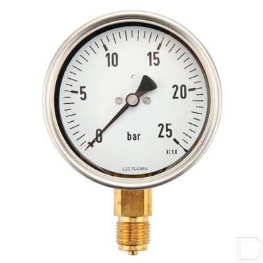 Manometer 0 - 25 Bar 1/2 BSP Onder