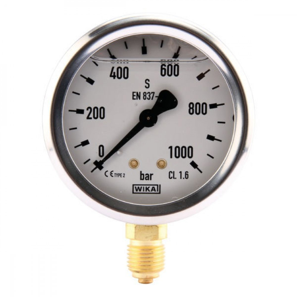 Manometer 0 - 1000 Bar 1/2 BSP Onder