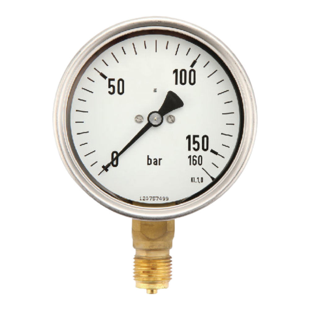 Manometer 0 - 160 Bar 1/2 BSP Onder