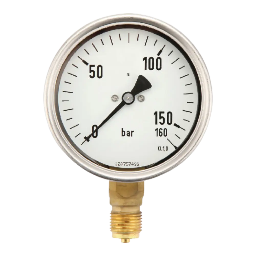 Manometer 0 - 160 Bar 1/2 BSP Onder