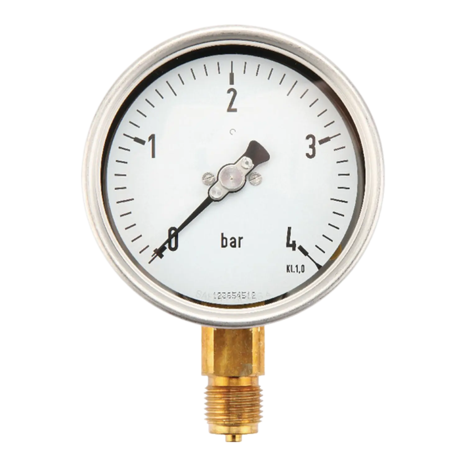 Manometer 0 - 4 Bar 1/2 BSP Onder