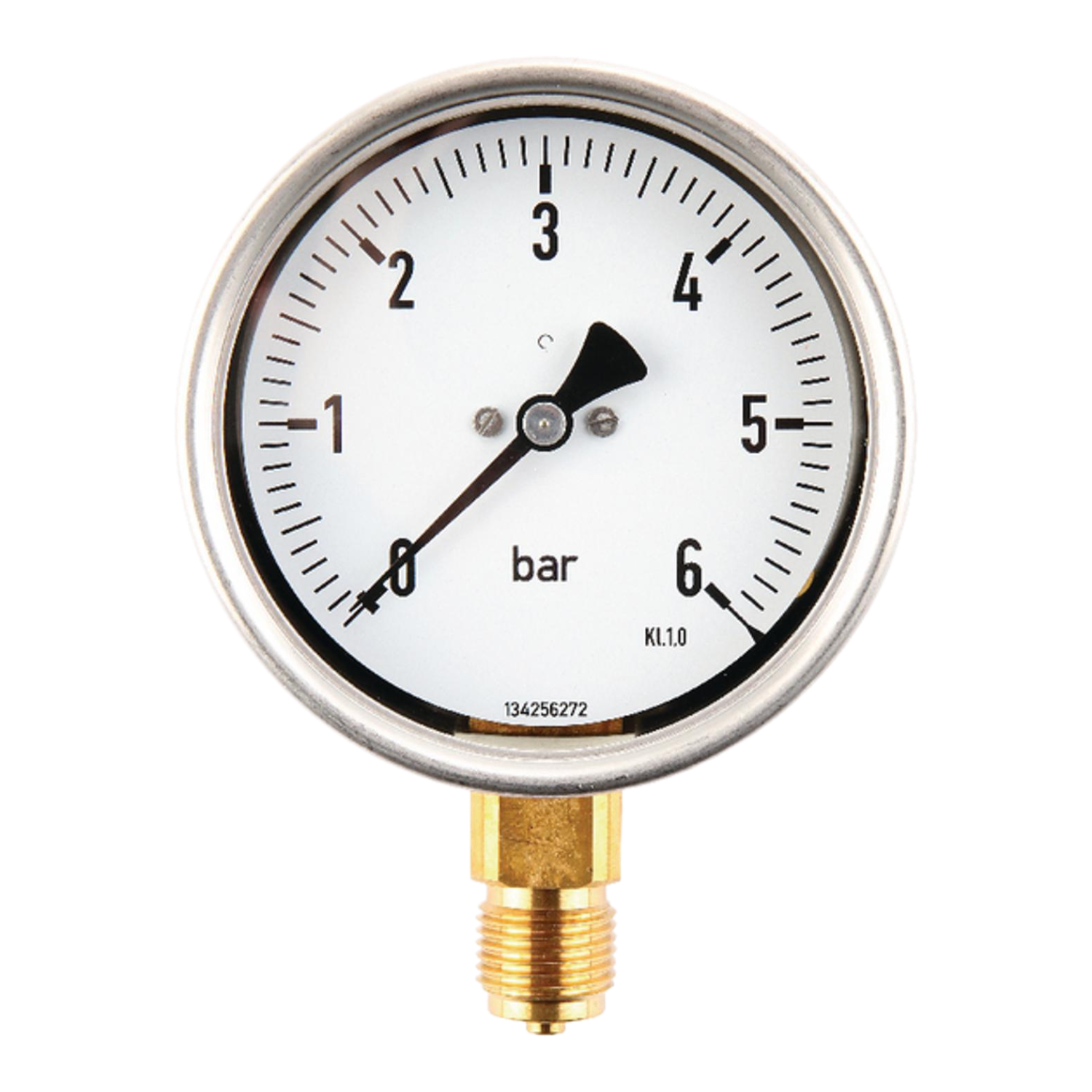 Manometer 0 - 6 Bar 1/2 BSP Onder