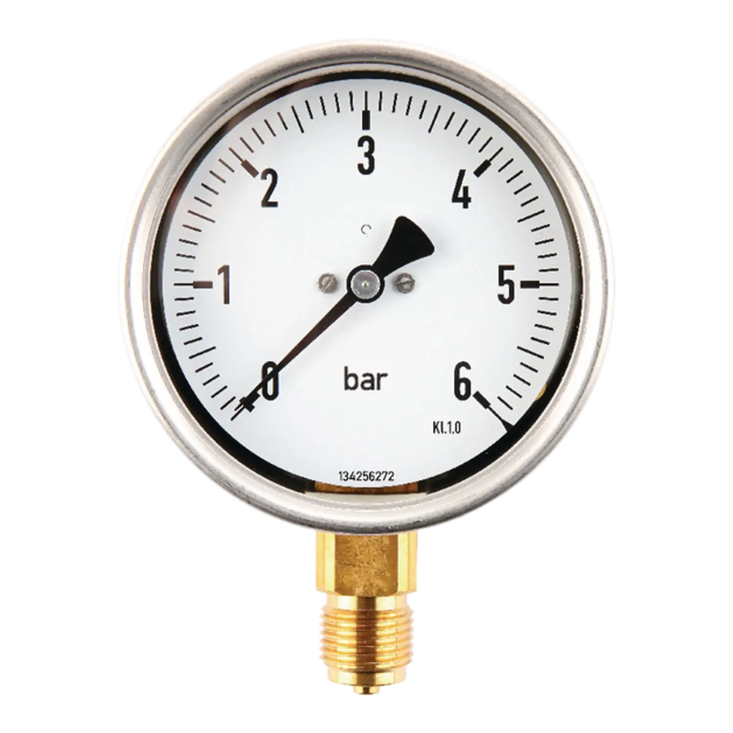 Manometer 0 - 6 Bar 1/2 BSP Onder