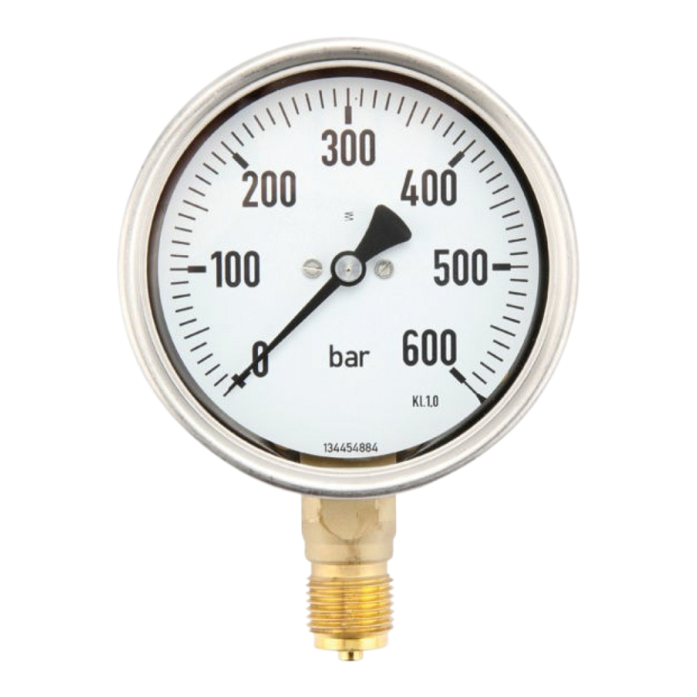 Manometer 0 - 600 Bar 1/2 BSP Onder