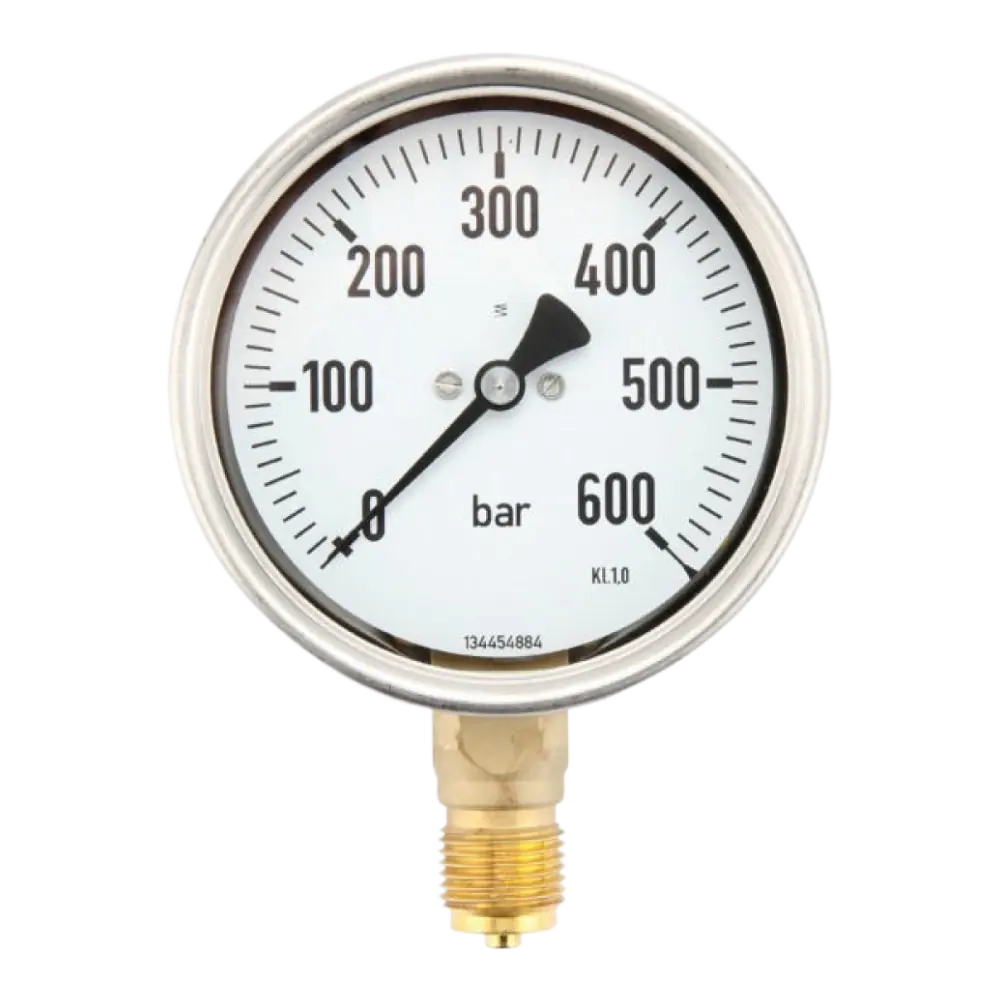 Manometer 0 - 600 Bar 1/2 BSP Onder