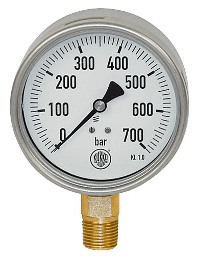 Manometer 0 - 700 Bar 1/2 BSP Onder