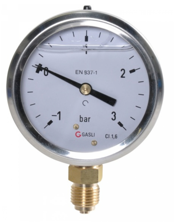 Manometer -1 to 0 bar 1/2 BSP below