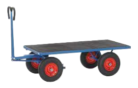 Handtrekwagen plat 1,2 x 0,8mtr