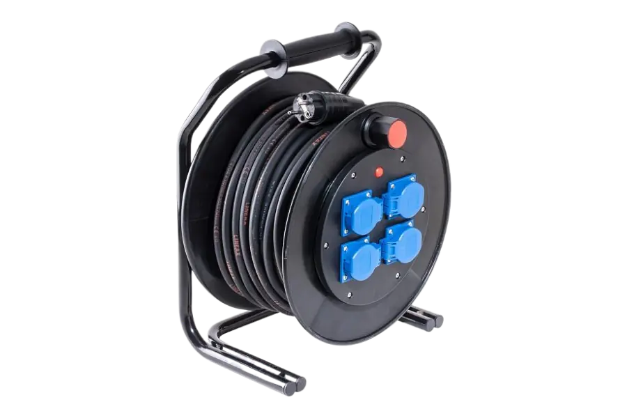 Cable Reel 25m 16A 4-way with Earth (BE)