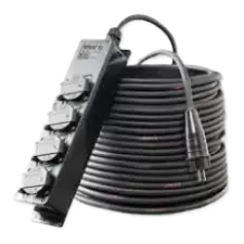 Extension Cable 230V 16A 25m 3-way Socket Block (BE)
