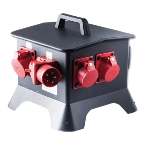 Power distribution box  400v 32a grounded ground