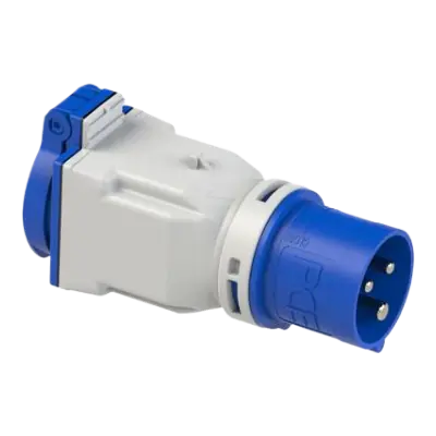 Adapter Block 230V Cee 16A Male> Schuko 16a Female