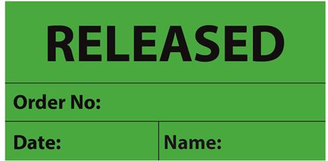 RELEASED - Groen-sticker