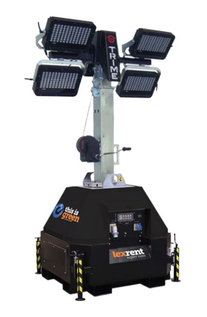 Light tower 4 x 320 Watt LED - 230V loop